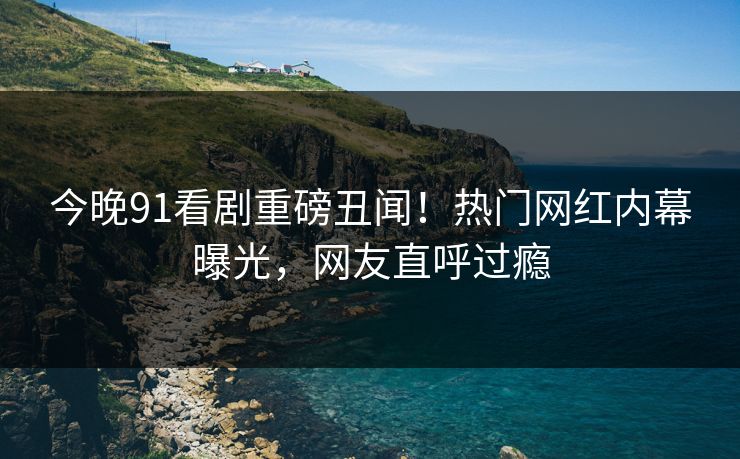 今晚91看剧重磅丑闻！热门网红内幕曝光，网友直呼过瘾  第1张