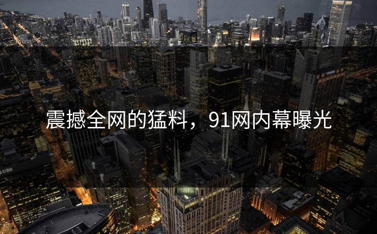 震撼全网的猛料，91网内幕曝光  第1张