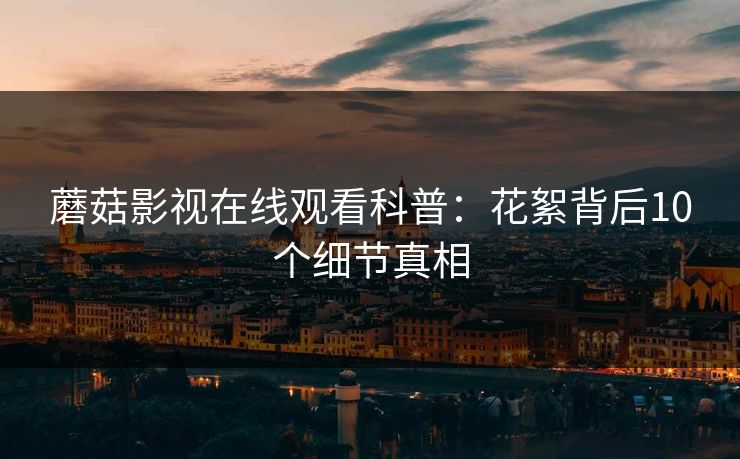 蘑菇影视在线观看科普：花絮背后10个细节真相
